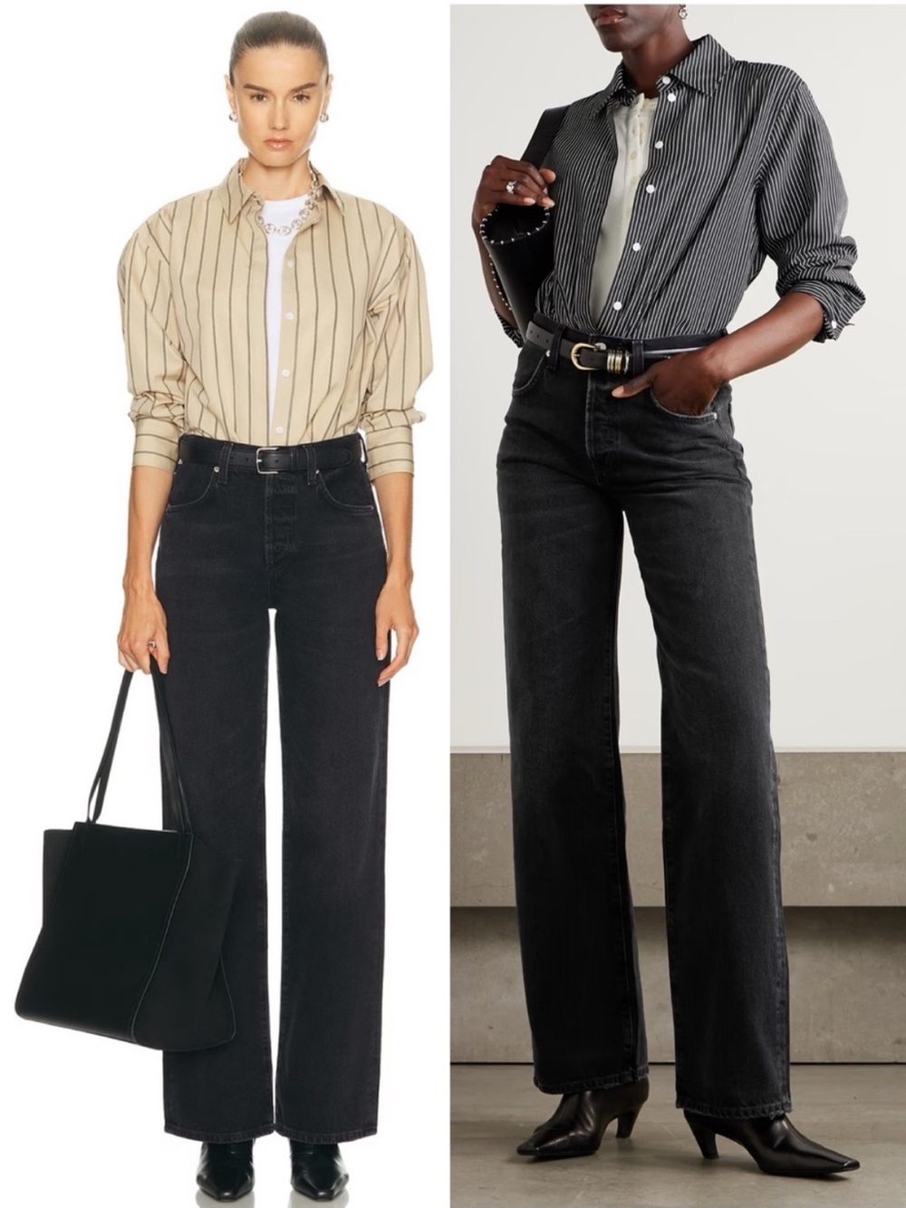 Citizens Of Humanity Jeans Annina 30” Straight Leg in Raine Black